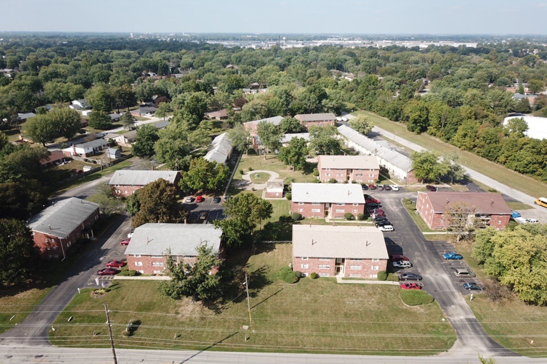 Kingston Green Apartments aerial view in Kokomo Indiana